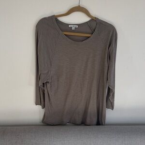 James Perse Gray Long Sleeve Top